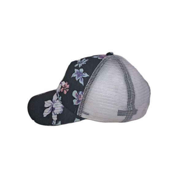 Hurley Women's Icon Trucker Hat Cap (Black Heather Hawaiian Floral) - Picture 4 of 8
